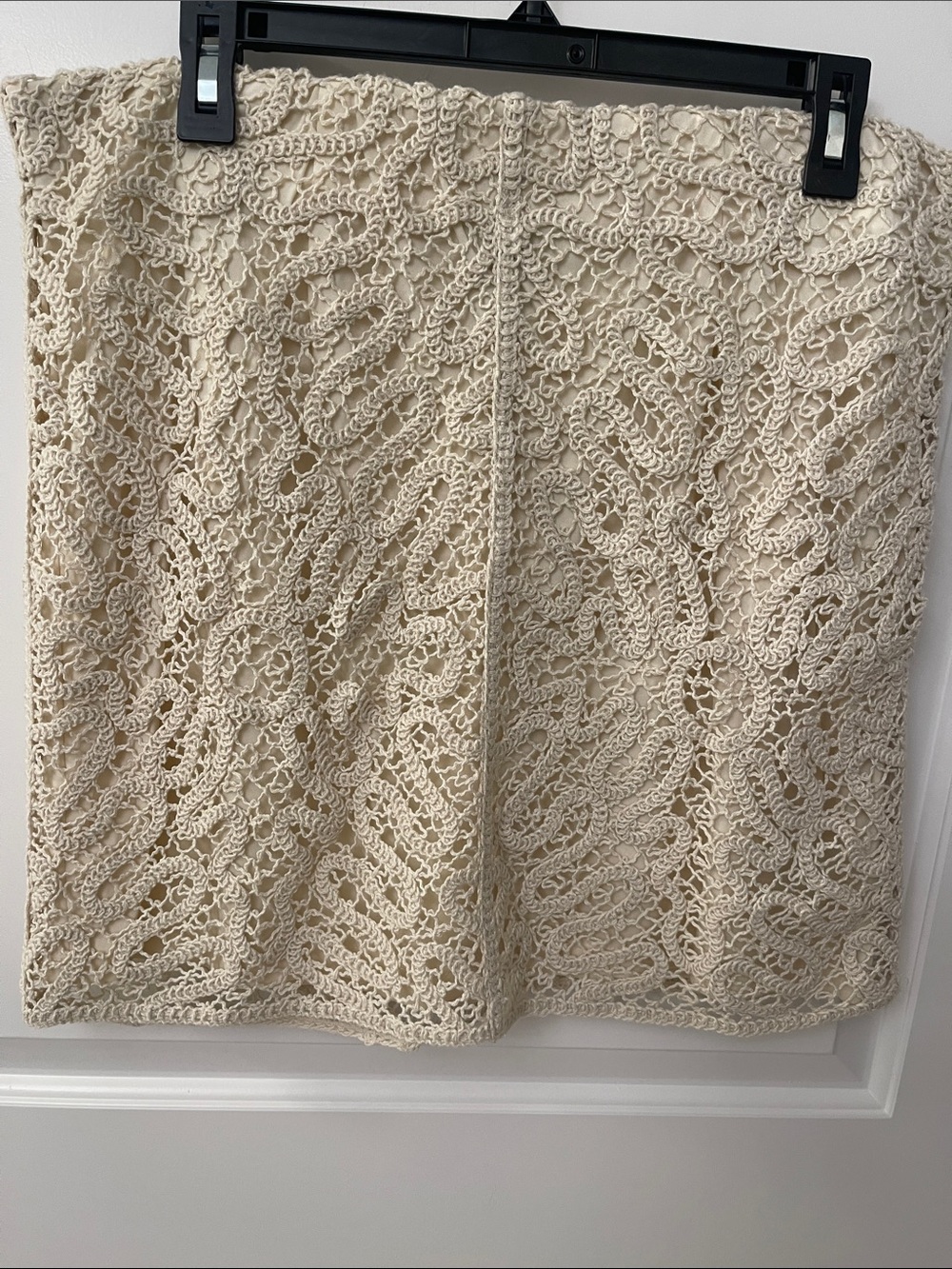 a new day Cream Crochet Lace Mini Skirt